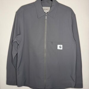 Carhartt WIP Gray Zip-Up Colewood Shirt